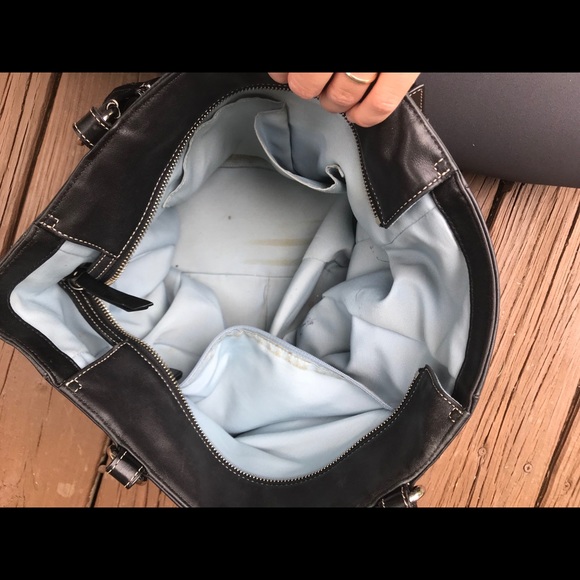 Coach Large Black Leather Tote - Picture 5 of 5